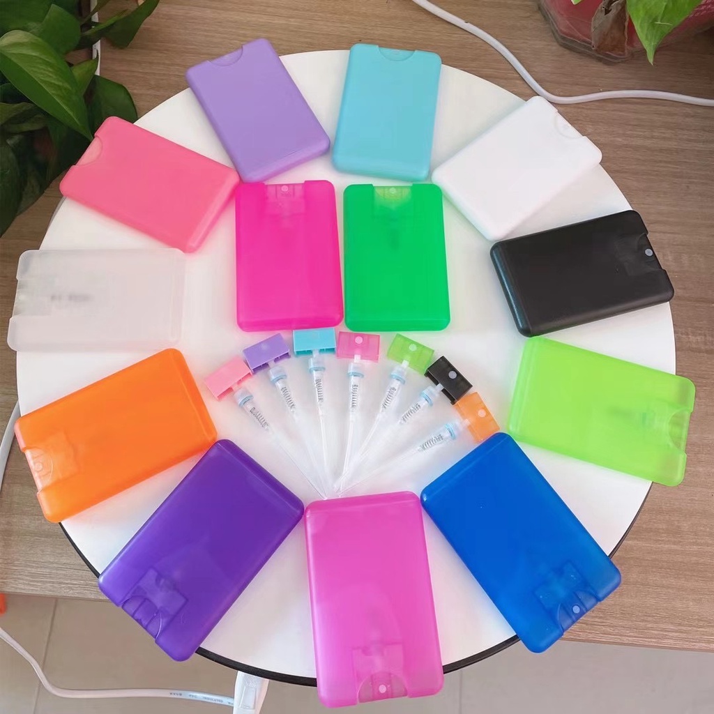 Bình chiết nước hoa dạng thẻ xịt bằng nhựa PVC 20ml nhỏ gọn tiện lợi