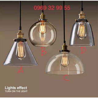 Đèn Thả Bàn Ăn Thả Quán Cafe Thả Phòng Khách Thả Quầy Bar - Gồm Bóng LED Edison 4W Bảo Hành 12 Tháng