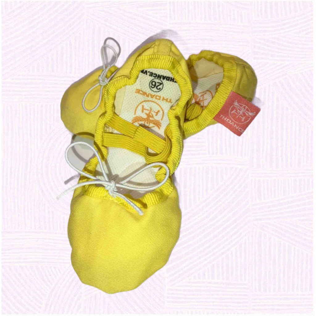 Giày múa Ballet trẻ em | Giày múa màu vàng trơn