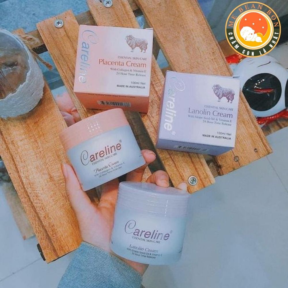 Kem dưỡng da nhau thai cừu Careline Úc - Kem Mỡ Cừu Careline Kết Hợp Tinh Dầu Hạt Nho Và Vitamin E 100 Kem bôi hàng ngày