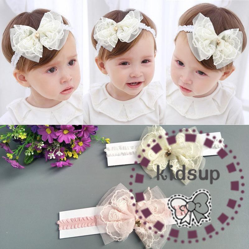 Băng đô dành cho bé gái tập đi gắn hoa