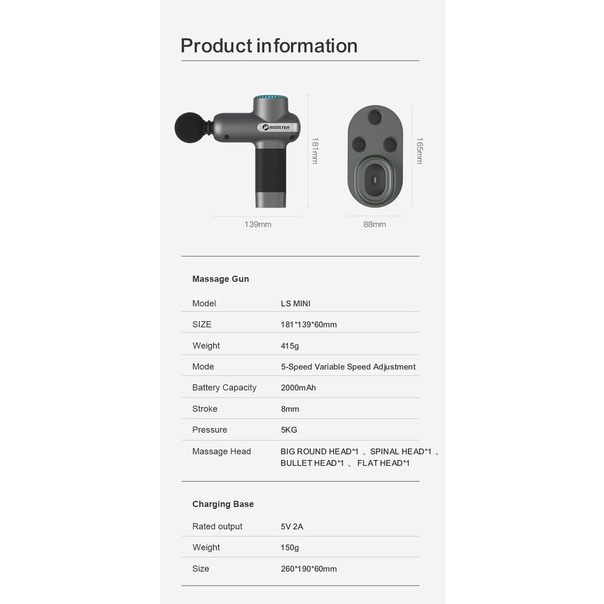 DOCK SẠC - Máy massage BOOSTER LIGHT MINI