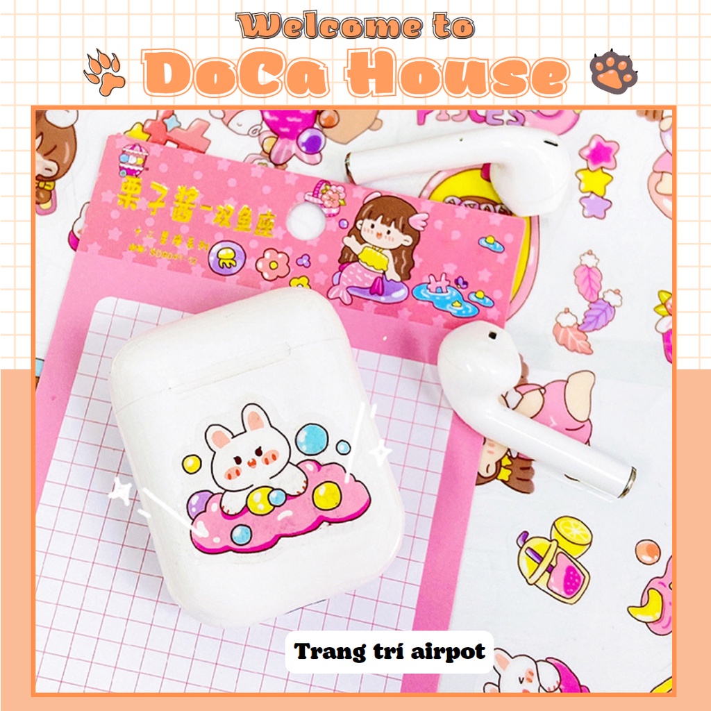 Set 5 Tấm Sticker Chủ Đề 12 Cung Hoàng Đạo Dễ Thương Trang Trí Sổ Tay, Đồ Dùng, Album