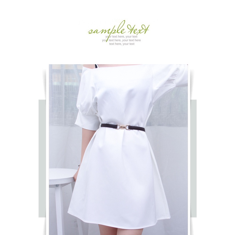 SmileFairyCC【COD &amp; Hàng Có Sẵn】Thắt Lưng Da Pu Khóa Hợp Kim Co Giãn Phong Cách Vintage