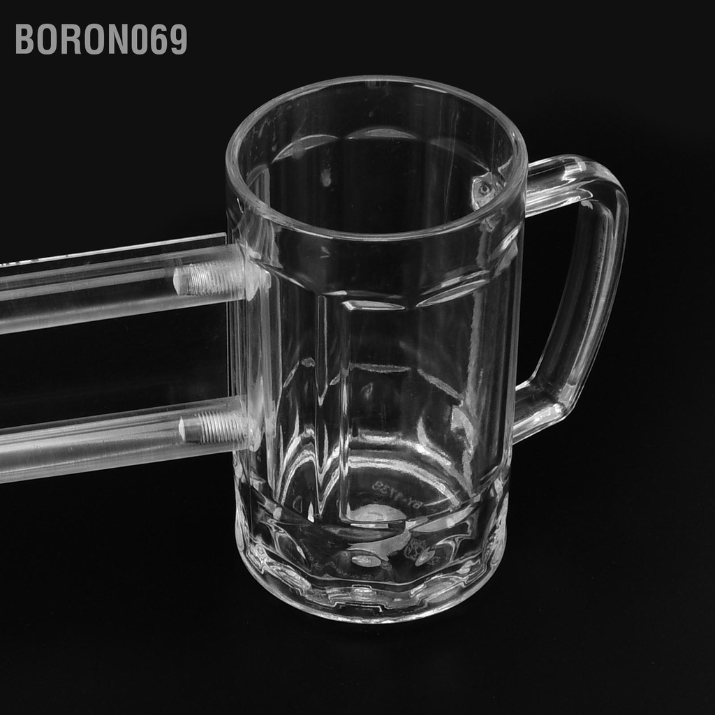Cốc bia 430ml kép dính liền ly thủy tinh chống rơi cốc acrylic Thanh KTV Boron069