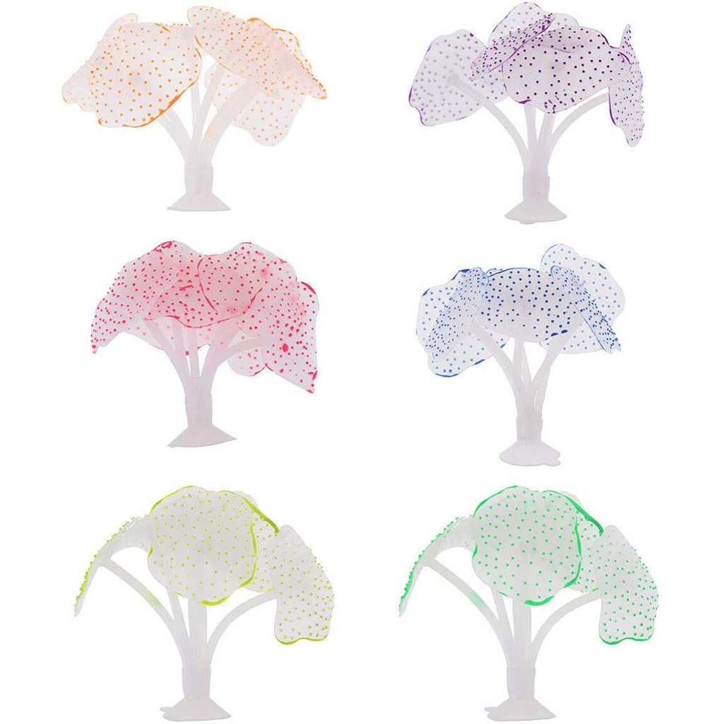 Sứa Phát Quang Bằng Silicon Trang Trí Bể Cá Nhiều Màu Sắc Đẹp Mắt