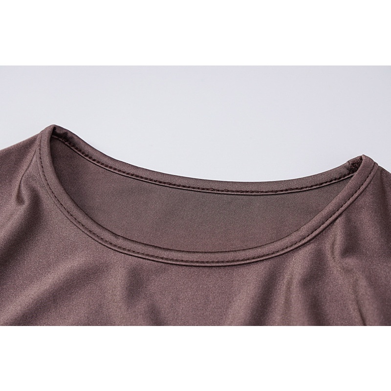 Đầm Tay Dài Cổ Tròn Dáng Ôm Thời Trang Đường Phố Cá Tính Cho Nữ