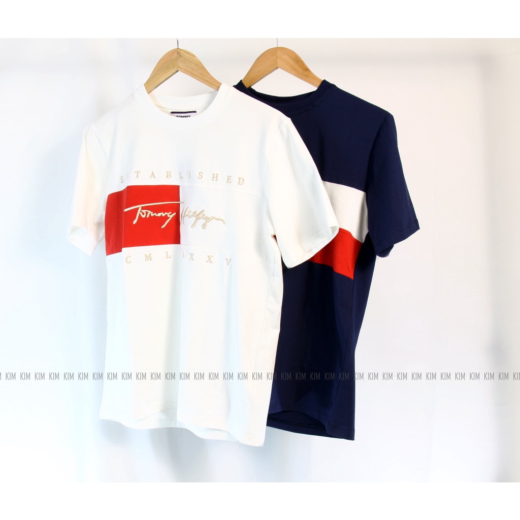 Áo thun TOMMY HILFIGER màu xanh than VNXK xịn, logo thêu nổi, chất vải xịn xò, form vừa, cho bạn nữ năng động cá tính