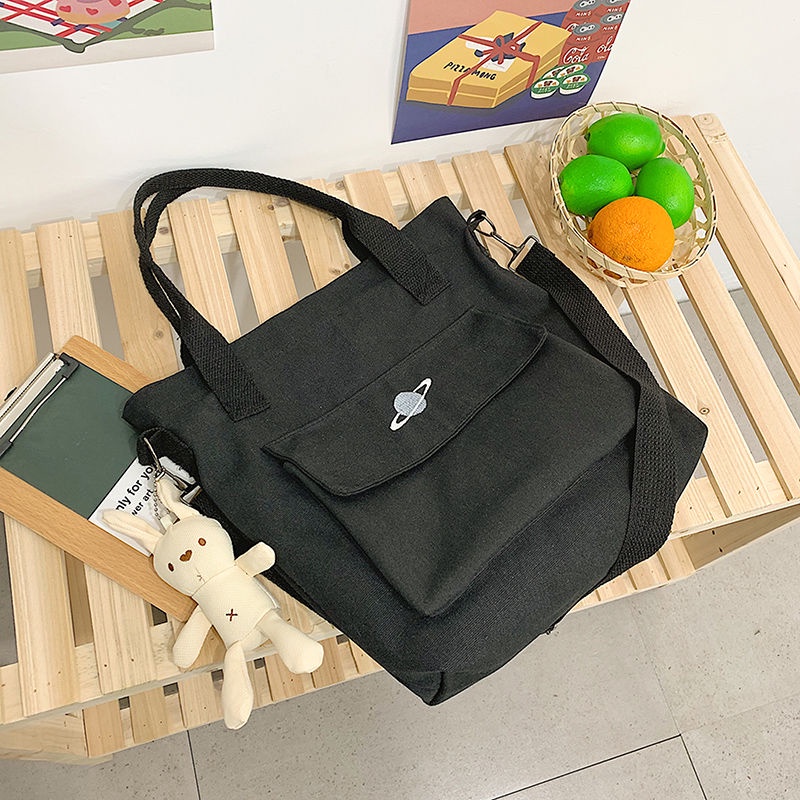 Túi Xách Canvas Đeo Vai Phong Cách Thời Trang Retro Nhật Hàn Dành Cho Nữ