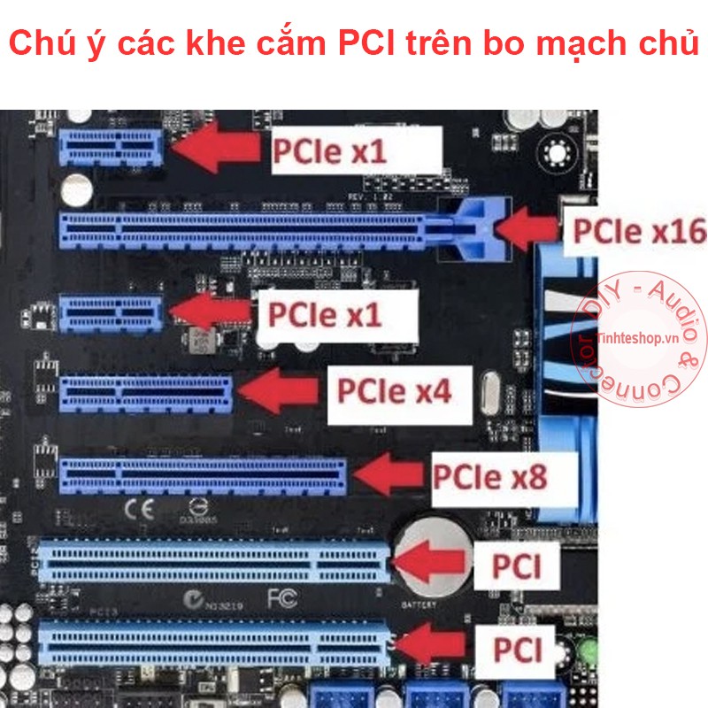 Cáp nối dài mở rộng khe PCI-E 16X cho VGA card màn hình cho PC Máy tính để bàn hỗ trợ nguồn