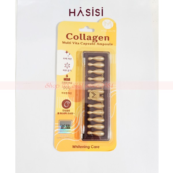 Vỉ 12 Viên Serum Collagen Tươi JM MULTI VITA CAPSULE AMPOULE WHITENING CARE