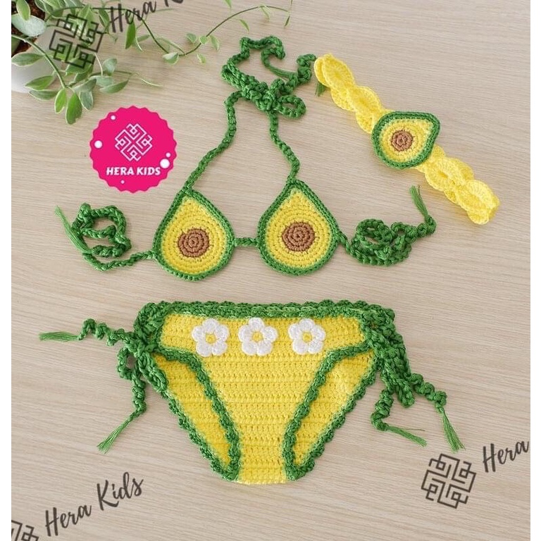 bikini cho bé gái hình trái cây