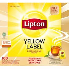 Trà Lipton túi lọc nhãn vàng loại 100 gói x2gr