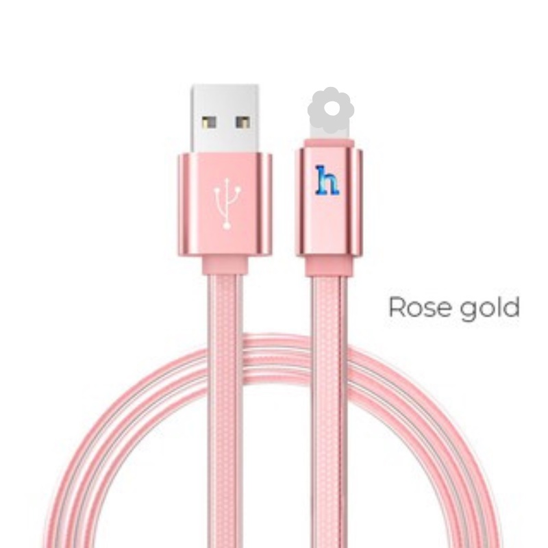 cáp sạc nhanh hoco upl12 1m2 plus cho ip/tablet táo có đèn led báo pin đầy