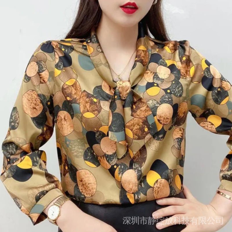 Áo Sơ Mi Chiffon Dáng Rộng Size Lớn Phong Cách Phương Tây Thời Trang Mùa Hè Hàng Mới Dành Cho Phụ Nữ Trung Niên 40 Tuổi