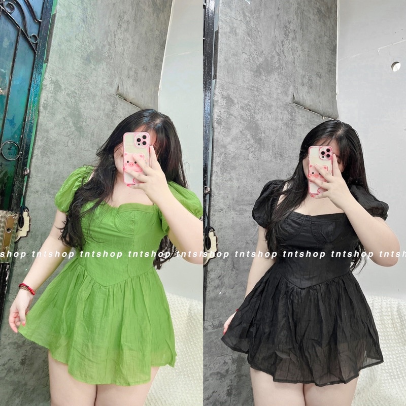 JUM SUIT TƠ GÂN CUP NGỰC DÁNG XÒE TNT SHOP BIGSIZE 60KG 90KG