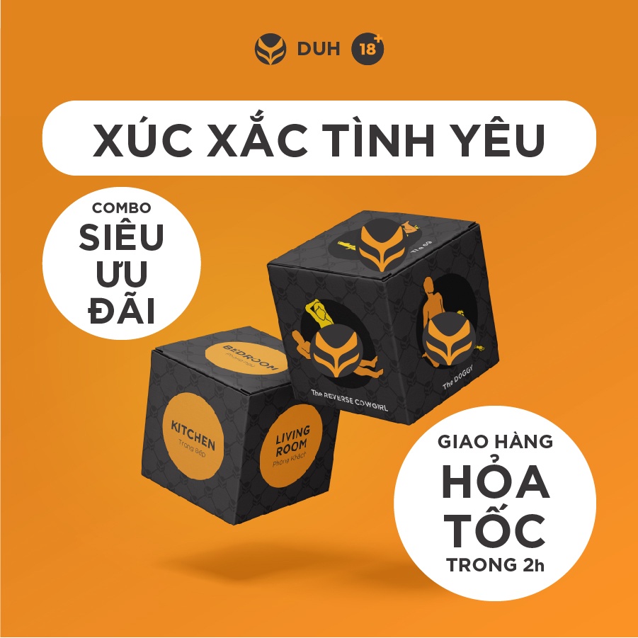 COMBO 2 XÚC XẮC Tình Yêu dành cho cặp đôi yêu nhau DUH.GAME