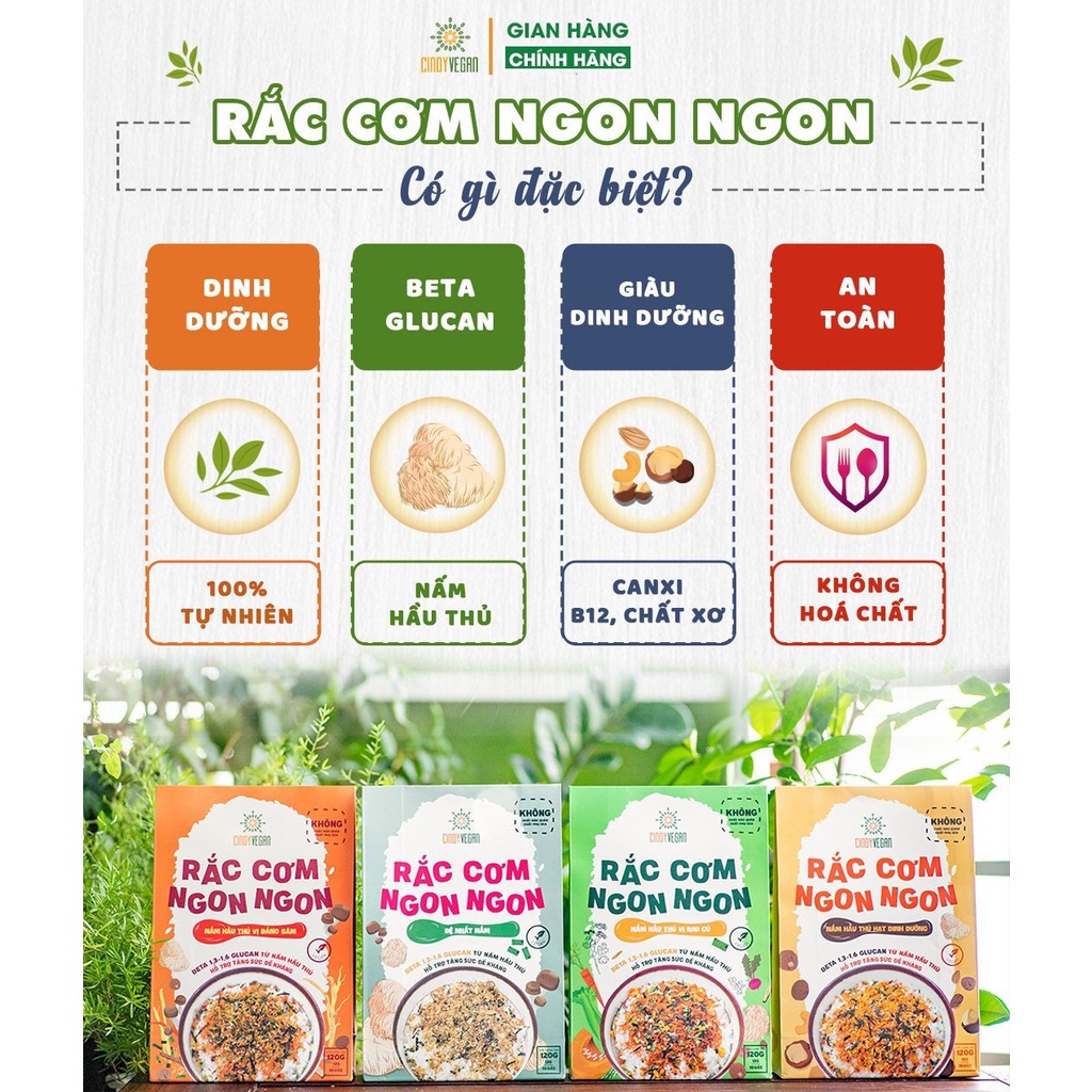 Rắc Cơm Ngon Ngon Cindy Vegan 120gr - XanhSam Organic