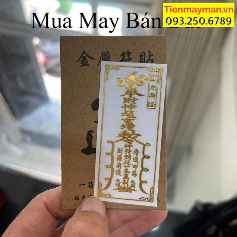 Combo 4 miếng dán điện thoại tài lộc, buôn may bán đắt phù hợp các dòng điện thoại, đẹp lung linh.