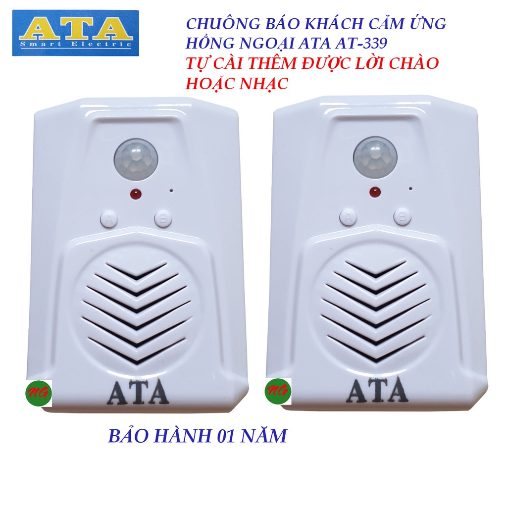 Chuông cảm ứng báo khách tự cài lời chào ATA AT-339- Hàng Chính Hãng