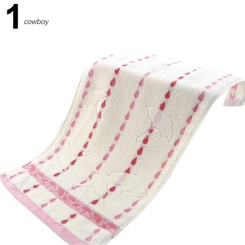 Khăn lau mặt và lau tay bằng cotton và xơ tre mềm mại kích thước 33x73cm họa tiết giọt nước và cây dù