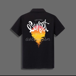 Áo thun cổ trụ cổ bâu polo sunset