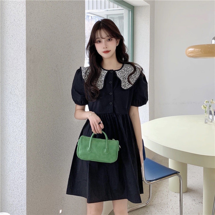 Đầm babydoll chiết eo thời trang mùa hè nữ tính thanh lịch