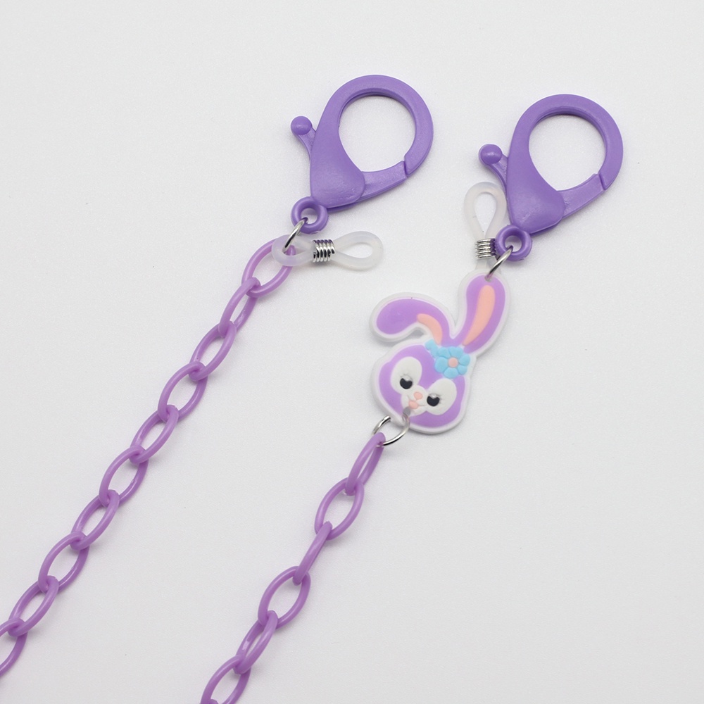 Dây Đeo Mắt Kính Acrylic Phối Mặt Hình Thỏ Hoạt Hình Nhiều Màu Sắc