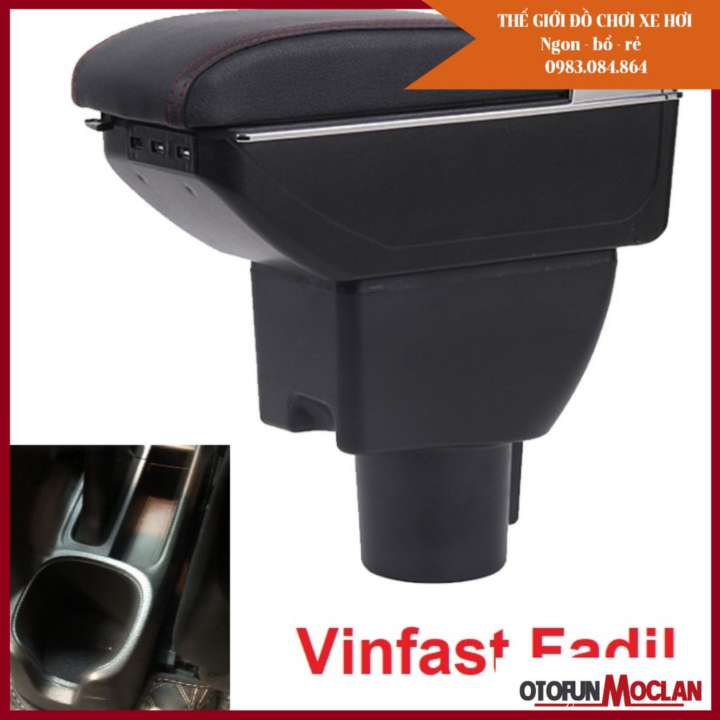 Hộp tỳ tay ô tô cao cấp Vinfast Fadil tích hợp 7 cổng USB