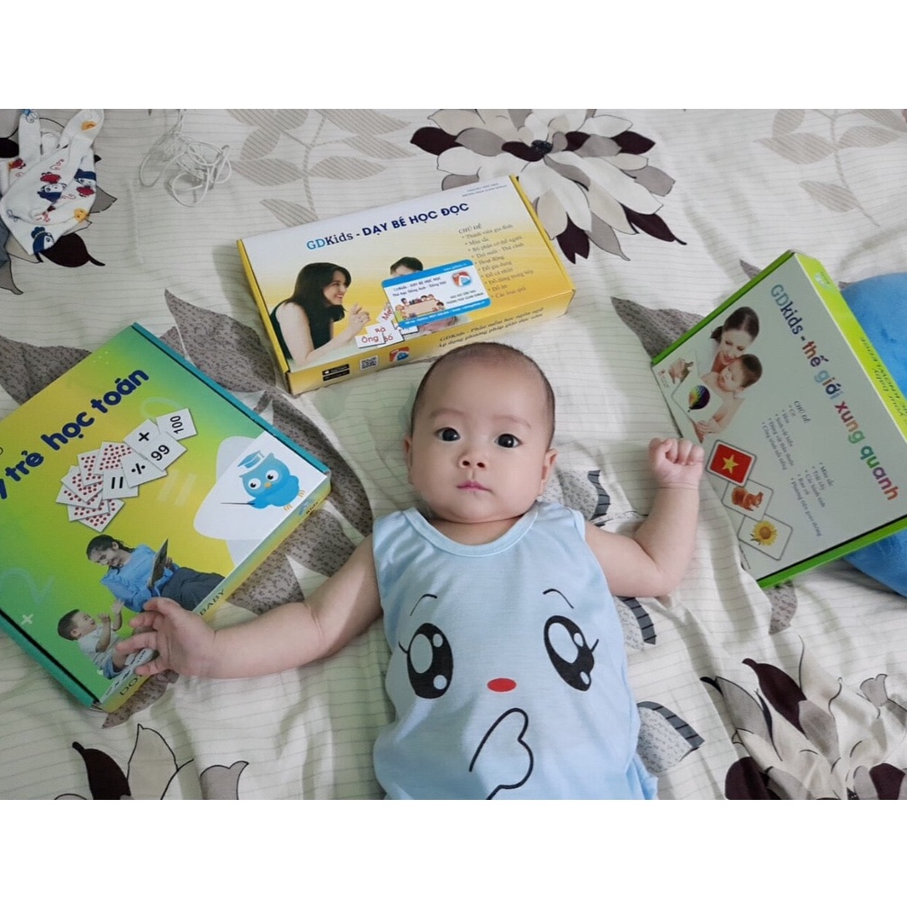 Flashcard GDKids - Bộ Thẻ Học Thông Minh Kết Hợp 3 Bộ Cơ Bản 259 Thẻ ( 0-6 Tuổi )