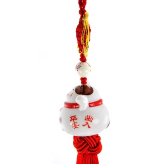 Mèo Sứ May Mắn Treo Xe - Trang Trí Phòng