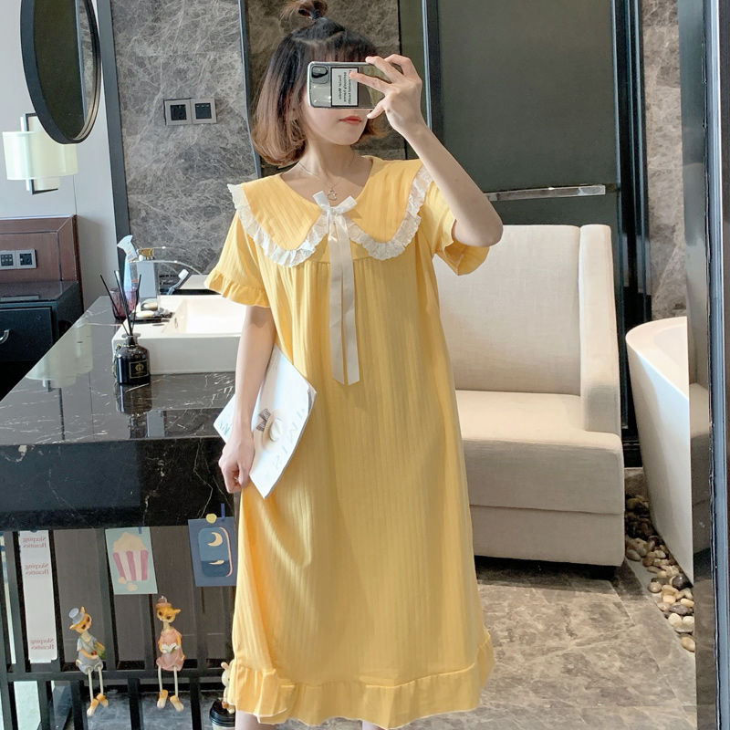 Đầm Ngủ Màu Trơn Phong Cách Nhật Bản Thời Trang Cho Phụ Nữ