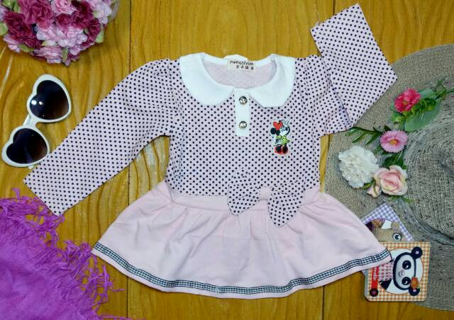 Đầm In Hình Chuột Minnie Cho Bé Sơ Sinh Um 159 8m-2y