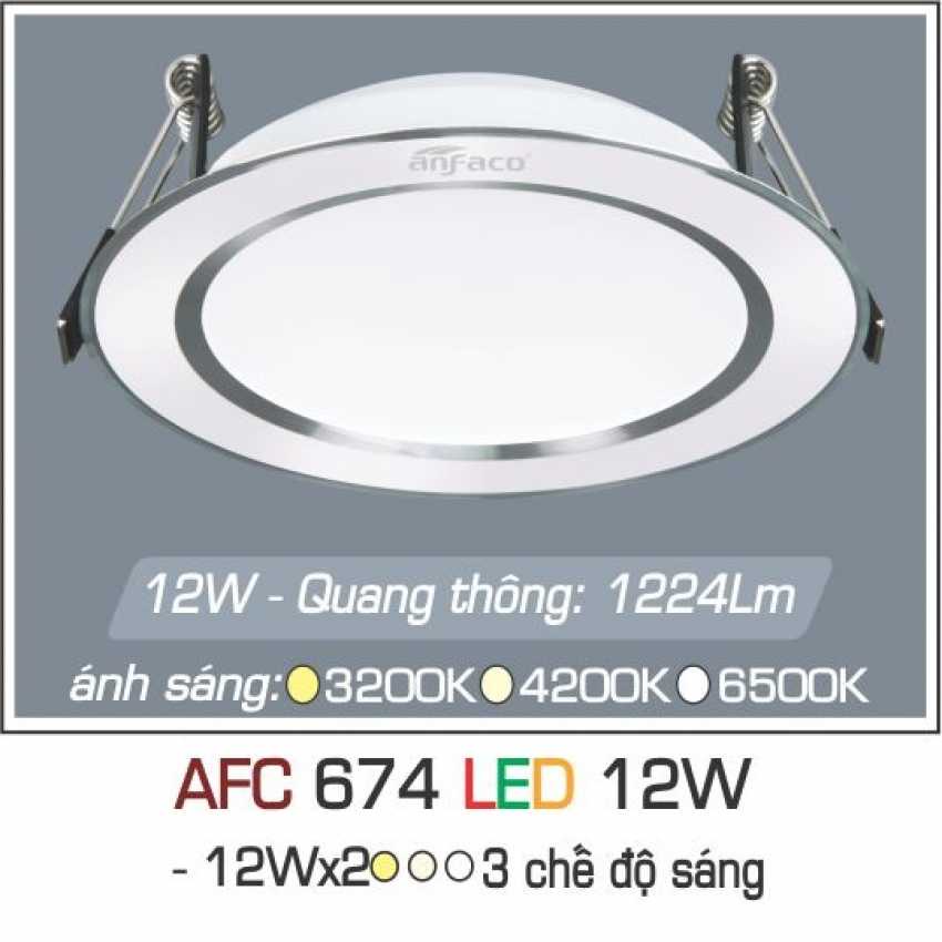 Đèn LED âm trần downlight Anfaco AFC 674