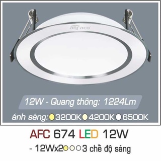 Đèn LED âm trần downlight Anfaco AFC 674