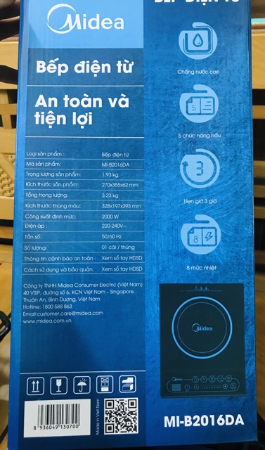 Bếp điện từ Media chính hãng bảo hành 13 tháng