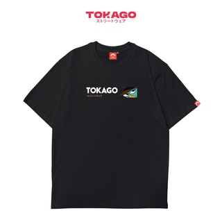 Áo thun unisex Tokago Perry Cax Cax tay lỡ, áo phông nam nữ cotton dày, oversize form rộng