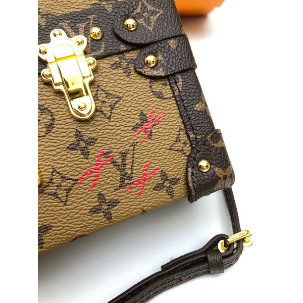 Túi đeo chéo hộp cao cấp mẫu mới thương hiệu Louis Vuitton LV Box Petite Malle Monogram