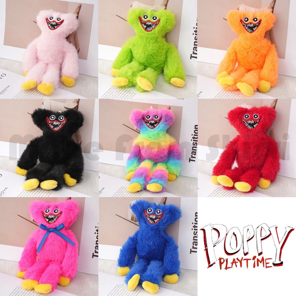 Đồ chơi búp bê nhồi bông hình nhân vật anime Poppy Playtime 2 3 Huggy Wuggy tùy chọn cotton PP mềm mại đáng yêu