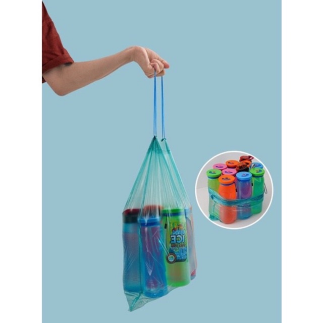 Túi đựng rác tự phân huỷ có dây rút - 15, 20túi/cuộn - Túi đựng rác tiện thông minh tiện dụng