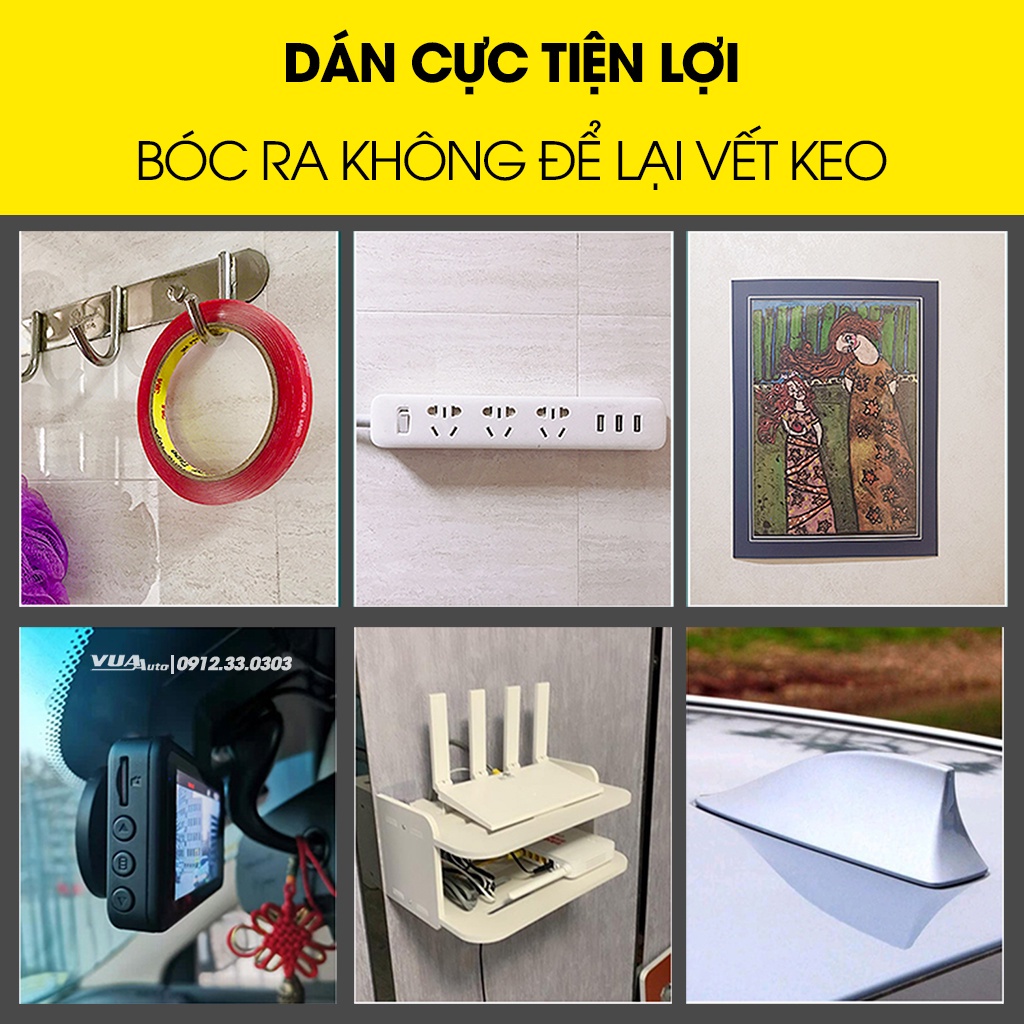 Băng dính trong 2 mặt dán cường lực siêu gắn kết dài 3 met - B001