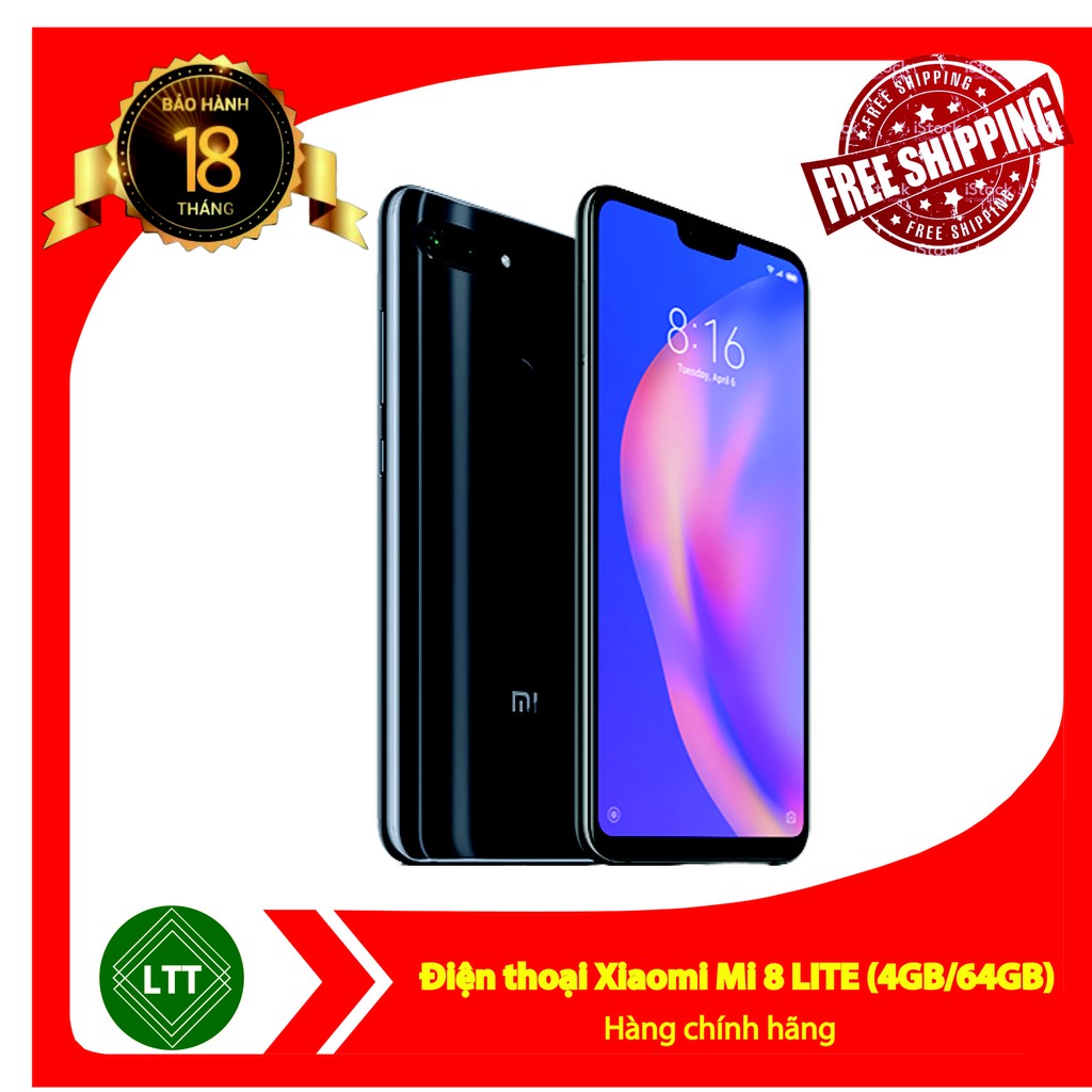 Điện thoại XIAOMI MI 8 LITE (4GB/64G) - Hàng chính hãng - Bảo hành 18 tháng