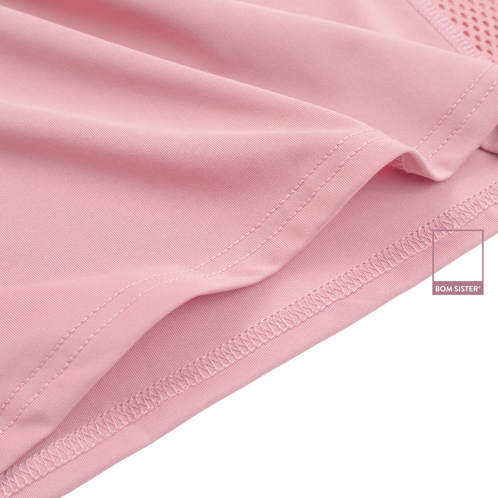 Áo thể thao tập Yoga - Gym co giãn 4 chiều màu trơn BOM SISTER AT0064