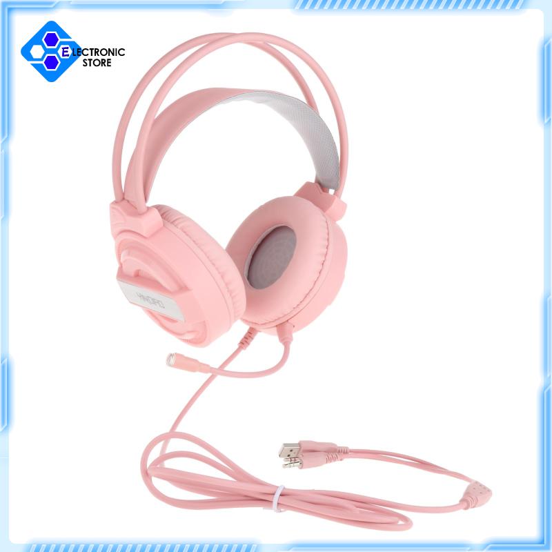 Tai Nghe Trùm Đầu Chơi Game Jack 3.5mm Màu Hồng | BigBuy360 - bigbuy360.vn