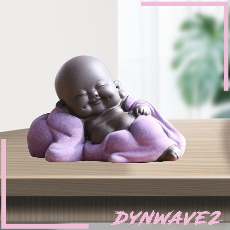 Bộ 2 Tượng Phật Di Lặc Bằng Sứ Cỡ Nhỏ Dùng Trang Trí (Dynwave2)