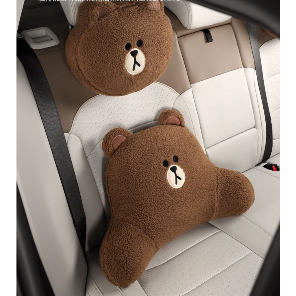 GỐI TỰA LƯNG BẢO VỆ LƯNG HÌNH GẤU BROWN DỄ THƯƠNG SIÊU MỀM MỊN