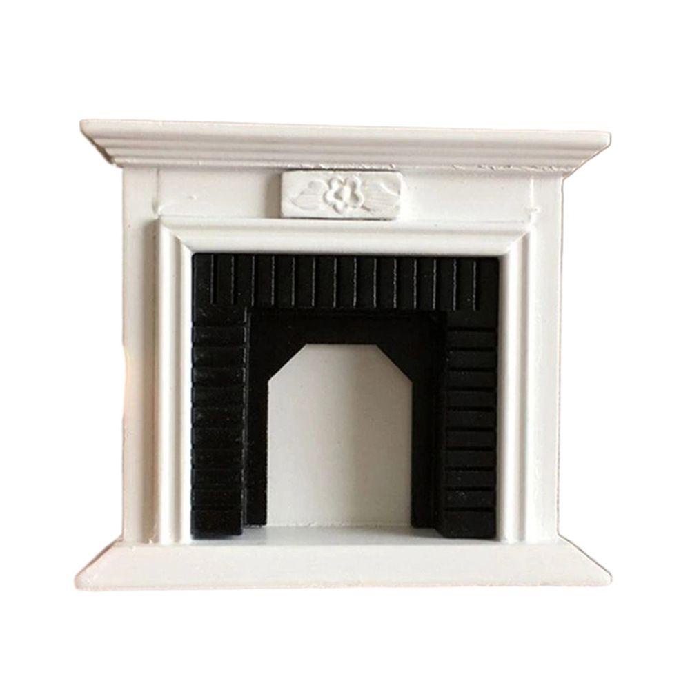 NICKOLAS Mô Hình Lò Sưởi Màu Trắng Dùng Trang Trí Nhà Búp Bê DIY