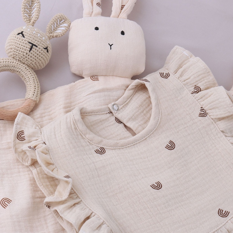 Set 5 Món Đồ Chơi Lục Lạc Đan Len Mặt Khăn Lau Mặt Cho Bé Sơ Sinh