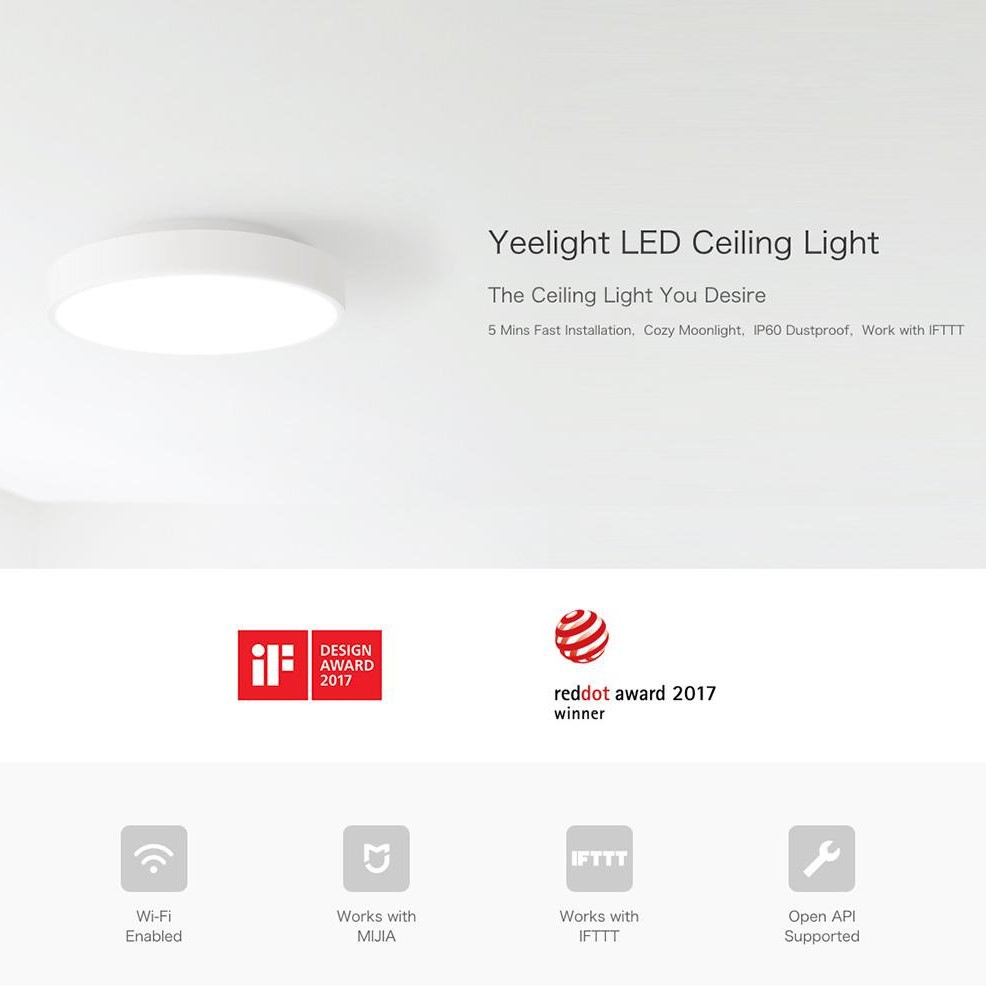 [BẢN GLOBAL] ĐÈN LED ỐP TRẦN THÔNG MINH YEELIGHT LED PRO 320mm - APPLE HOMEKIT - NHẬP KHẨU CHÍNH HÃNG