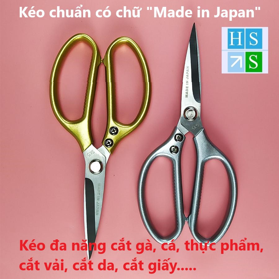 (Hàng chuẩn) Kéo làm bếp đa năng 21cm (Made in Japan, SK-5 ) Dùng cắt Gà ,Cá , thực phẩm , cắt Vải, Giấy, Da đều được